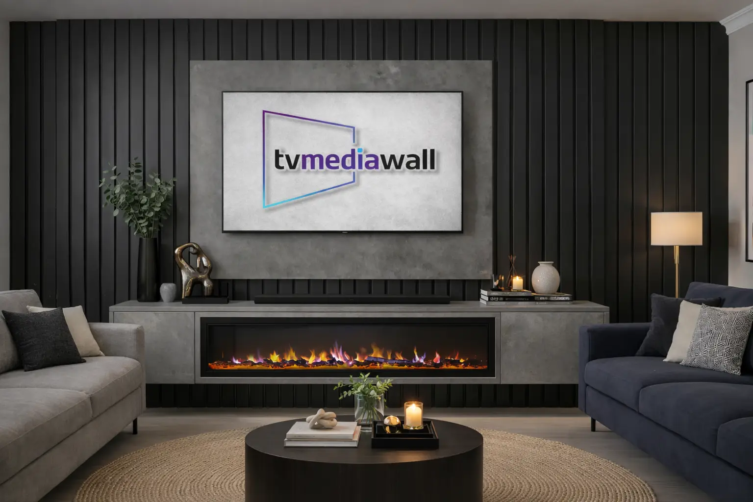 Media Wall Bundle Three with Fireplace - Image 7