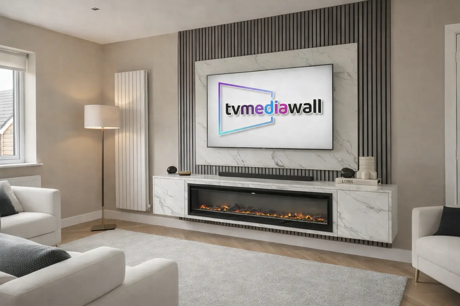 Media Wall - Clearance Bundle (Carrara Marble) - Image 5